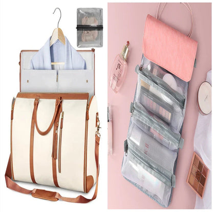 Spacious Travel Duffel Bag - Versatile Women's Handbag with Folding Suit Compartment in Multiple Color Options