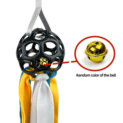 Interactive hollow ball pet toy with TPR sound in five colour options