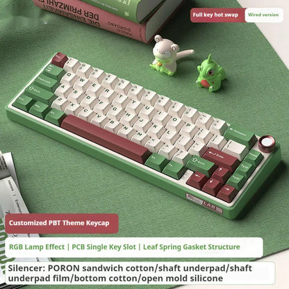 Wireless mechanical keyboard with RGB lighting in multiple colour options
