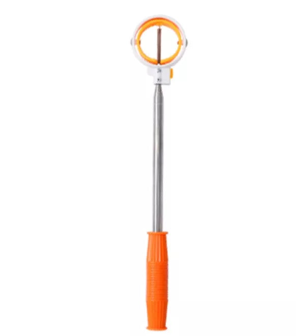Stainless steel retractable golf ball picker with ABS handle in multiple colors
