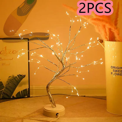 Shimmering Copper Charm - Enchanting LED light with copper wire design for a cozy, ambient glow in your bedroom