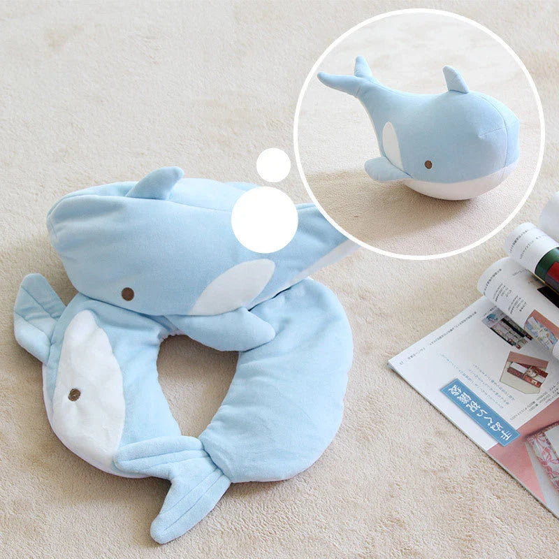 Cozy penguin-shaped neck pillow with U-shaped design for comfortable neck support and relaxation