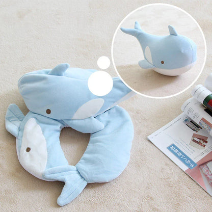 Cozy penguin-shaped neck pillow with U-shaped design for comfortable neck support and relaxation