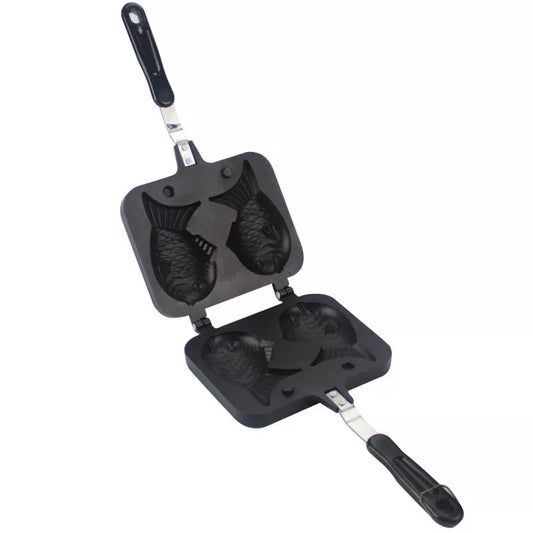 Fish-Shaped Waffle Pan Maker with non-stick coating and aluminum alloy construction