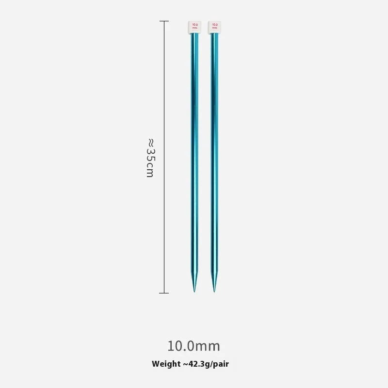 Lengthened crochet hook set with protective caps in 14 sizes from 2.0mm to 10.0mm for knitting