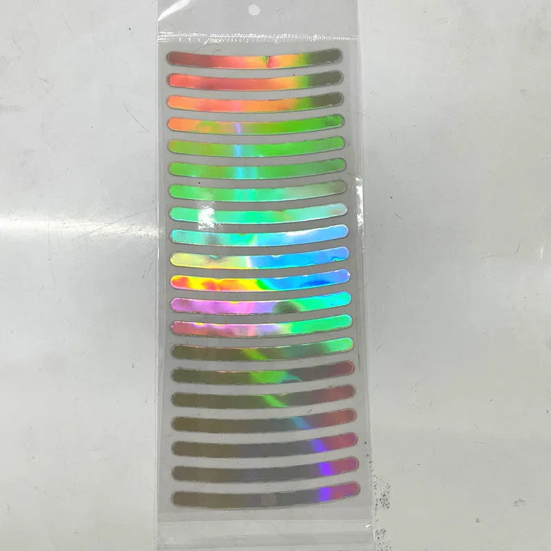 20-piece car wheel hub reflective stickers in multiple colours including fluorescent, rainbow and standard options