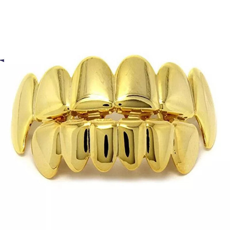 Halloween Prom Gold Braces Spike Dress Up Accessories in various finishes