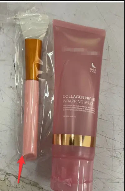 75ml collagen night sleep facial mask with application brush for overnight skincare