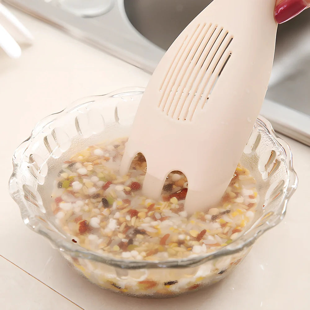 Vanzlife 19.8cm rice washing spoon with PP construction for kitchen grain preparation