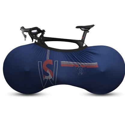Bicycle wheel dust cover with elastic opening showing 149cm length and 48-58cm height adjustment