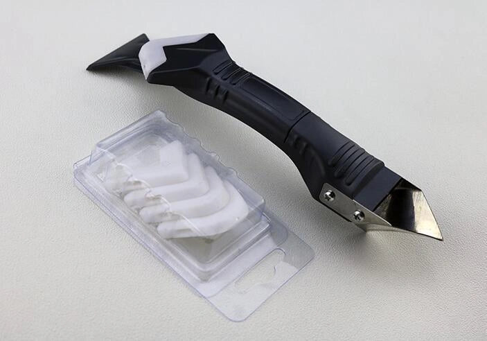 3 in 1 silicone removal and caulking tool kit with 8 pieces for professional sealing tasks