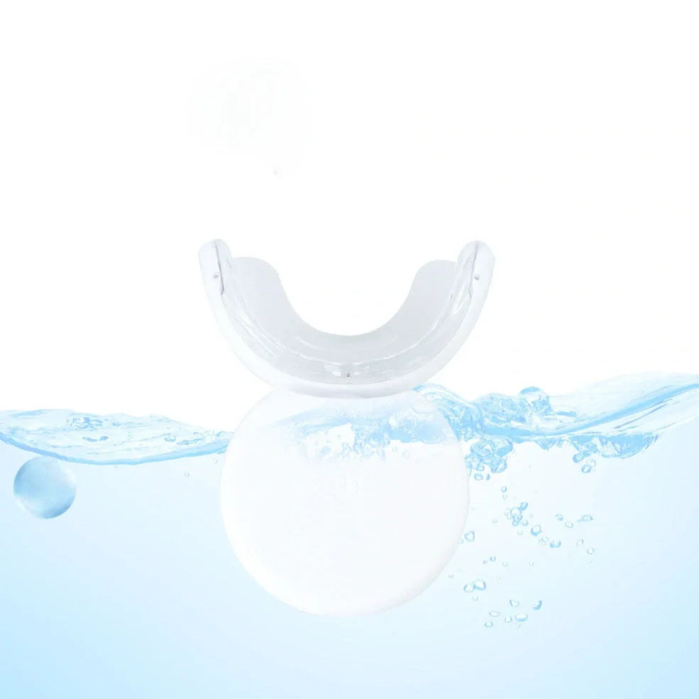 Rechargeable teeth whitening device with LED lamp beads in black, pink, or white