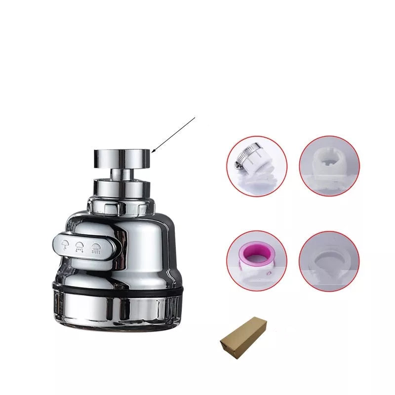 Faucet splash head filter with brass interface and ABS body for durable use