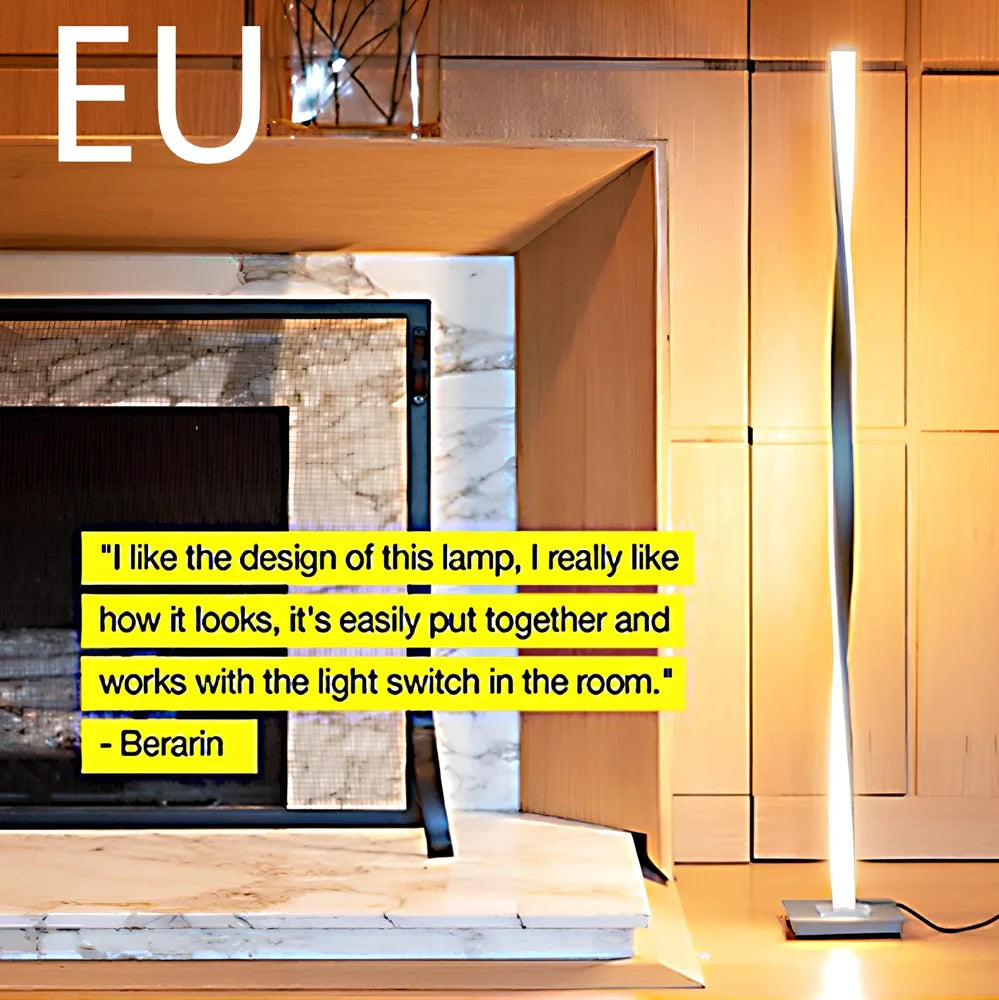 Corner floor lamp with aluminium alloy shade measuring 140cm height and 40cm diameter