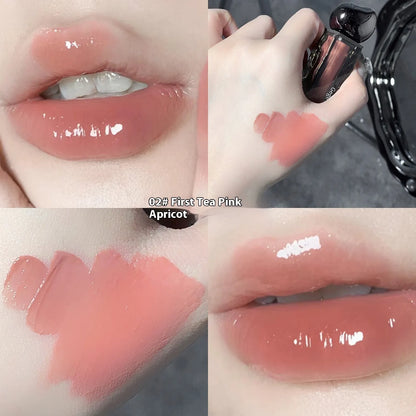 Glacier Lava Lip Lacquer mirror-finish lip gloss in colour options 01 to 07