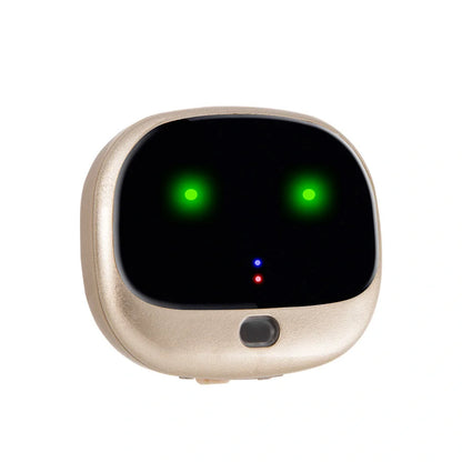 Mini Cat Anti-Loss Tracker attached to a pet collar with LED light visible