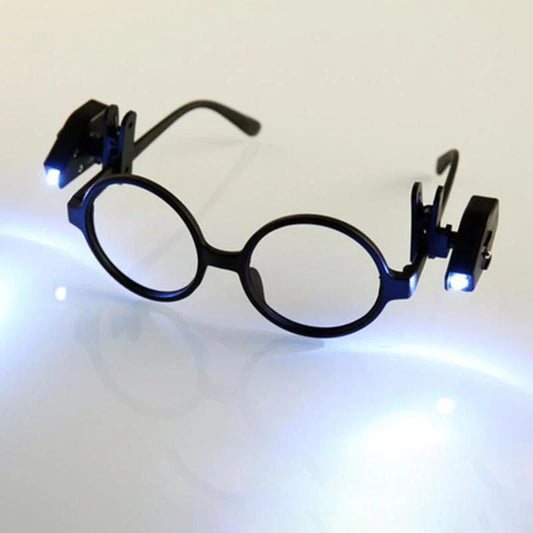Hands-Free Adjustable LED Eyeglass Light - Clip-On Reading & Work Lamp with 360-degree Rotation and Long-Lasting Battery