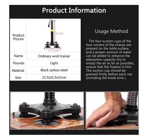 Professional steel hand strength trainer for men and women, black color, compact size