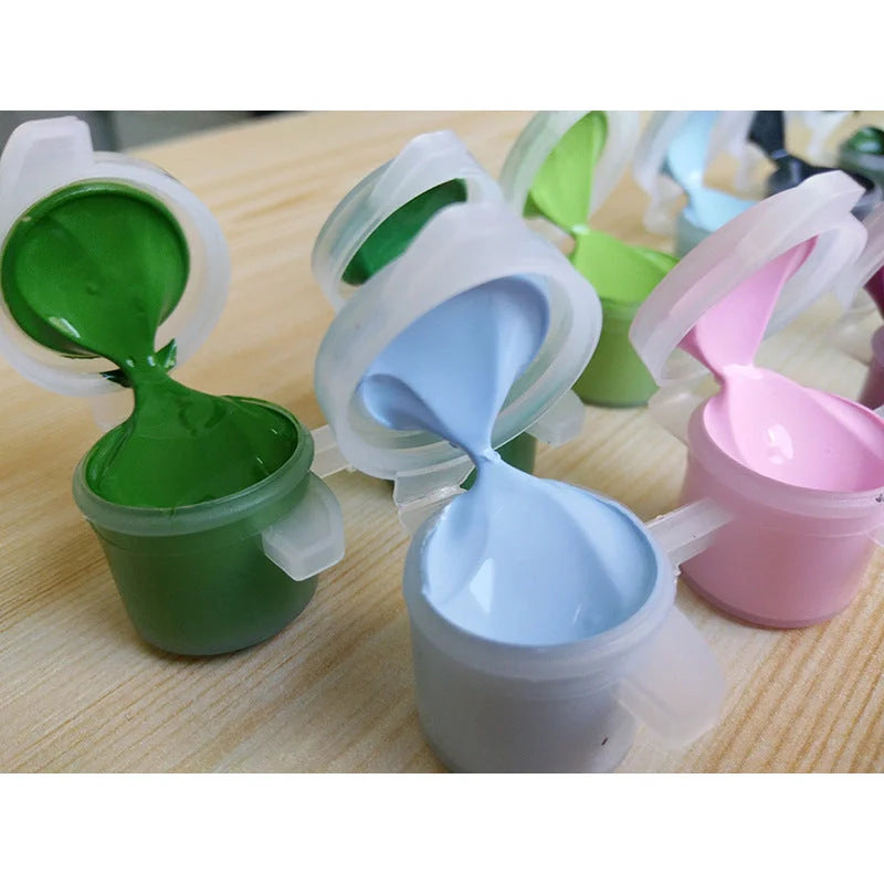 DIY Ballerina Digital Oil Painting Kit with canvas, brushes, and paints for hand-painted art