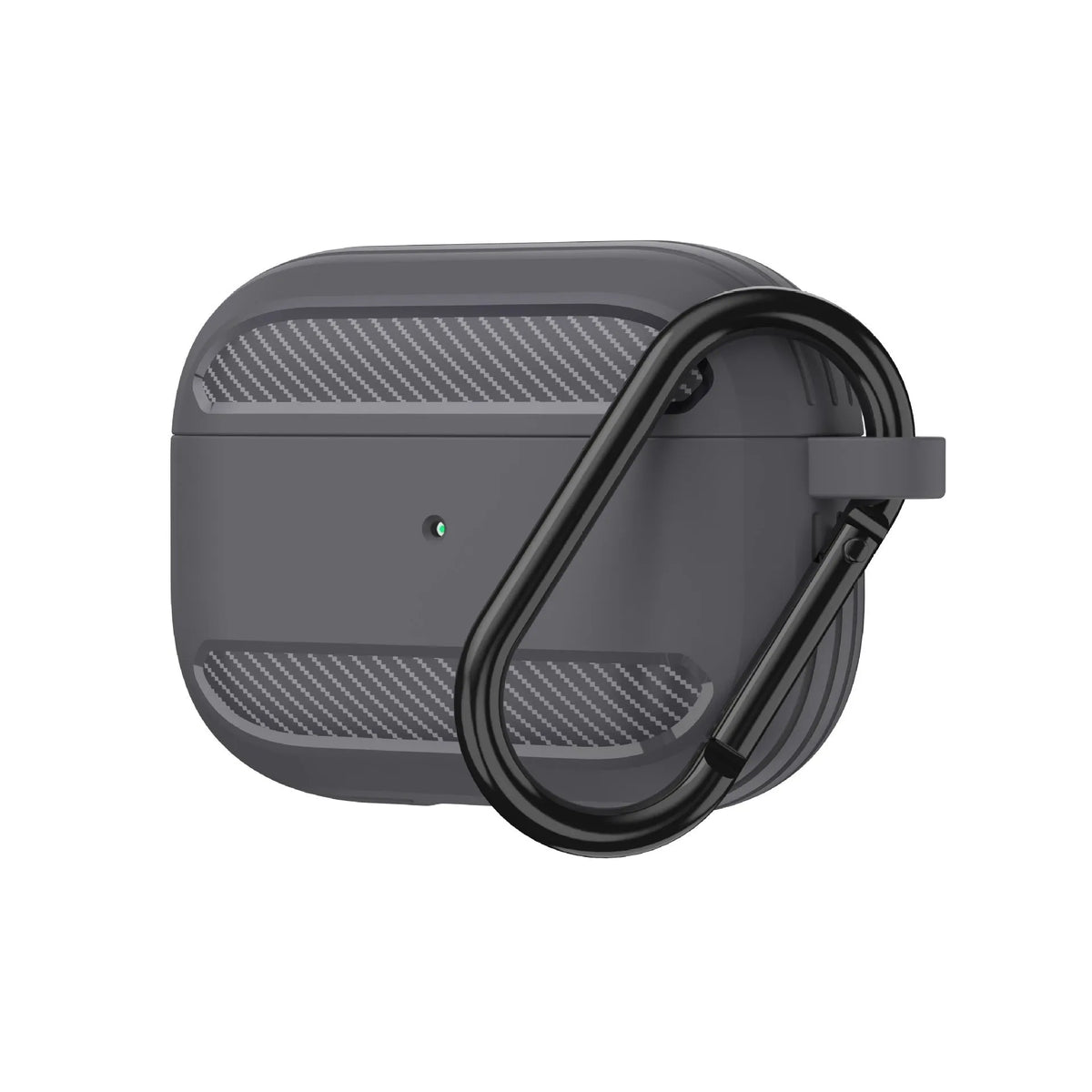Carbon fibre pattern TPU clamshell case for AirPods in black, red, blue, grey, pink or apple green