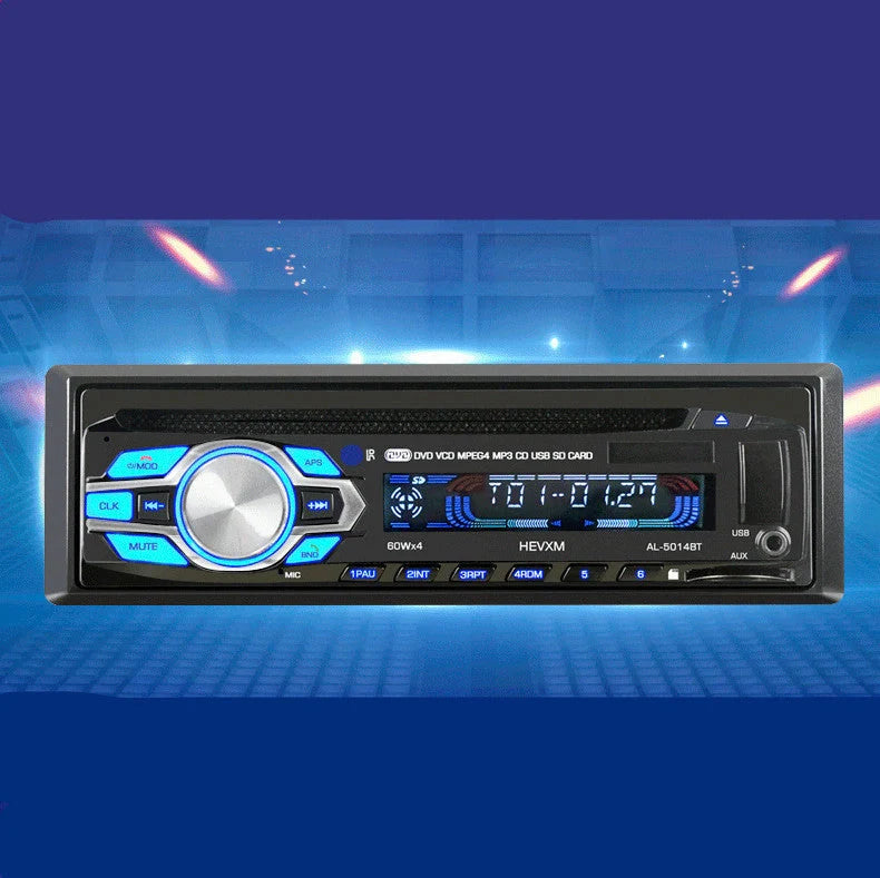 Car Bluetooth CD Player with Multifunction DVD Playback in Black