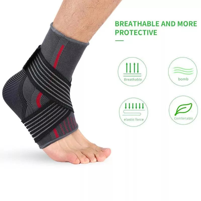 Elastic Ankle Protector with 3D braiding for sports and active use