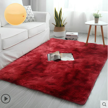 Nordic tie-dye gradient carpet with machine-woven polyester construction in multiple colour options