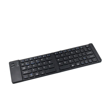 Ultra-portable wireless Bluetooth keyboard with foldable design for smartphones and tablets
