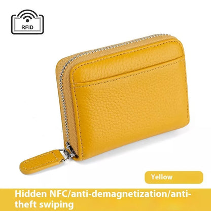 2024 RFID Genuine Leather Wallet with coin pocket and card slots