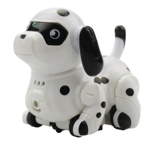 Interactive optical sensor pet toy robot following a black line on paper