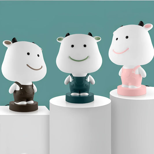 Cartoon animal table lamp with LED lighting in bear, cattle, rabbit or tiger designs