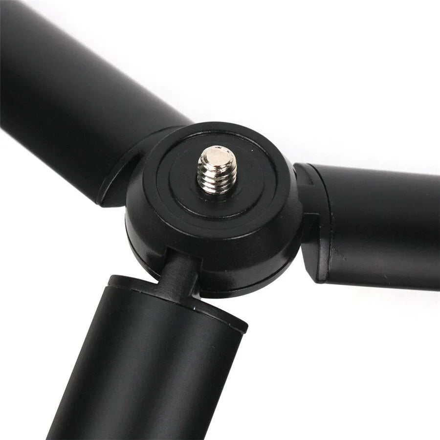 Black aluminium tripod stabilizer for Apple iPhone mobile phones