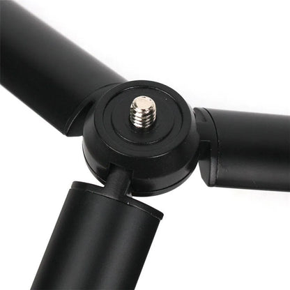 Black aluminium tripod stabilizer for Apple iPhone mobile phones