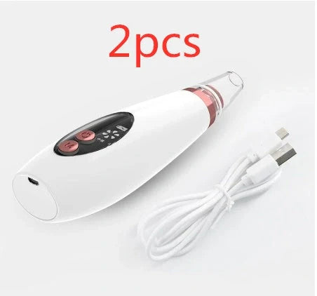Microcrystalline Blackhead Remover with USB charging cable on white background