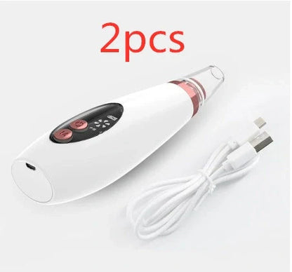 Microcrystalline Blackhead Remover with USB charging cable on white background