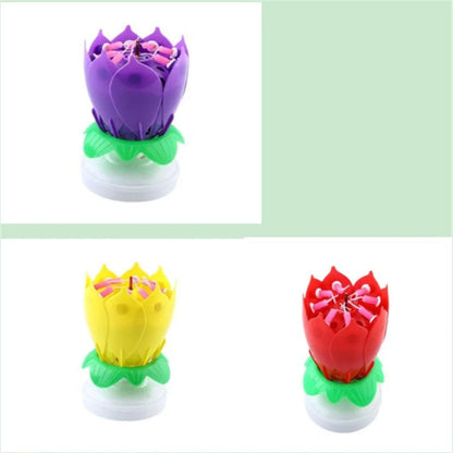 Musical Lotus Candles in various colors with a unique lotus design and music feature