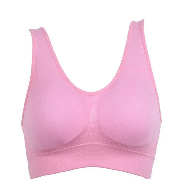 Women's seamless yoga tank top and sports bra in various colors for fitness and casual wear