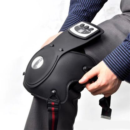 Infrared knee and shoulder warming massager unit with adjustable temperature dial and soft pads.