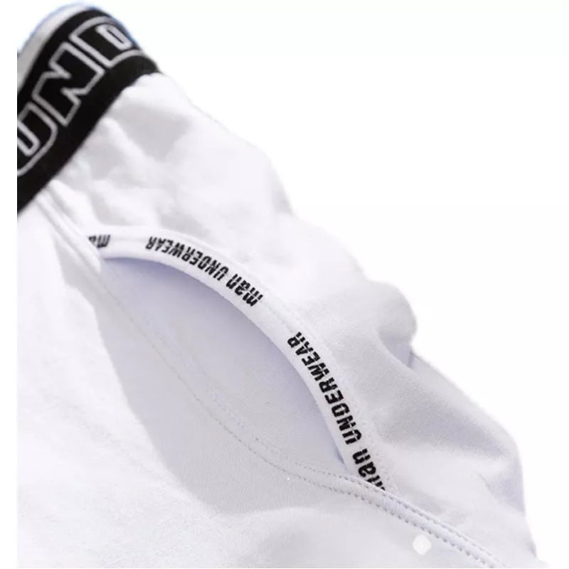 Men's cotton boxer underpants with antibacterial feature in solid colors