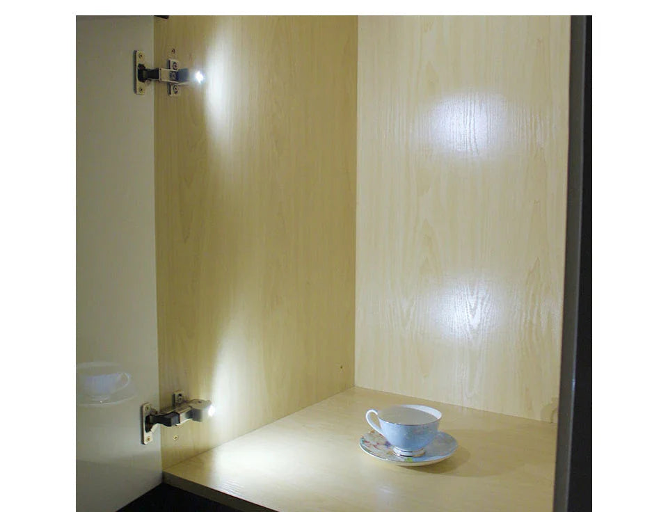 Sensor-activated LED cabinet lights for convenient, hands-free illumination of storage spaces