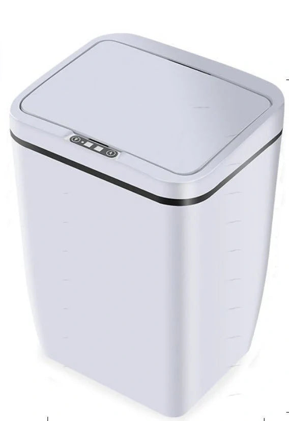 Infrared sensor smart trash can in Black, White, and LJT-02 colors with 12L capacity