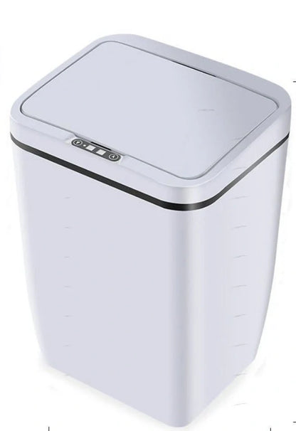 Infrared sensor smart trash can in Black, White, and LJT-02 colors with 12L capacity