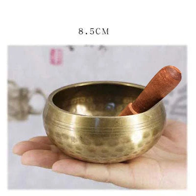 Harmonious Tibetan Singing Bowl - Copper Meditation Bowl with Vibrant, Soothing Tone