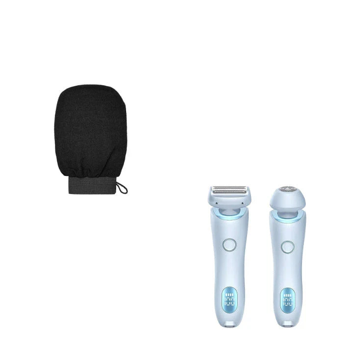 Cordless women's electric shaver with specialized square foil head and hypoallergenic blades for smooth, hair-free skin