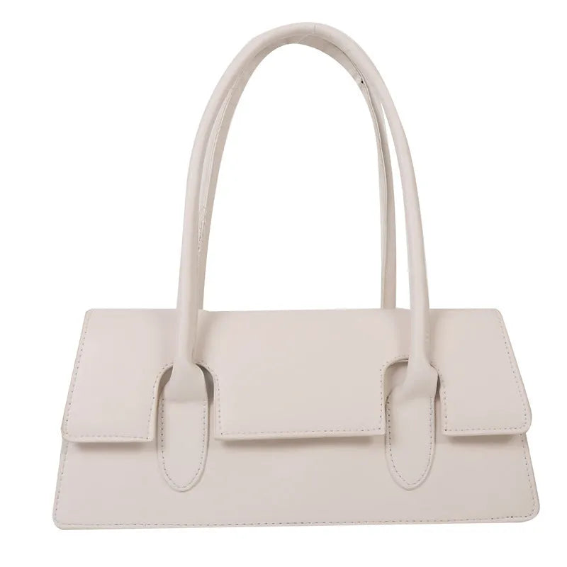 Women's PU small square shoulder bag in street trend style with document compartment