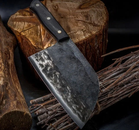 Premium stainless steel meat cleaver chef's knife with ergonomic handle and razor-sharp blade for tough cutting tasks
