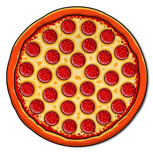 Cotton pareo scarf with fun food prints in various colors for sun protection