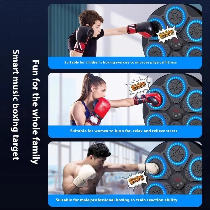 Music Boxing Machine with RGB Light and Bluetooth for indoor fitness training