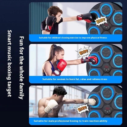 Music Boxing Machine with RGB Light and Bluetooth for indoor fitness training