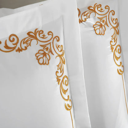 Four-piece 100% cotton bedding set in plain pattern, twill weave, 200x230cm fitted sheet for double bed